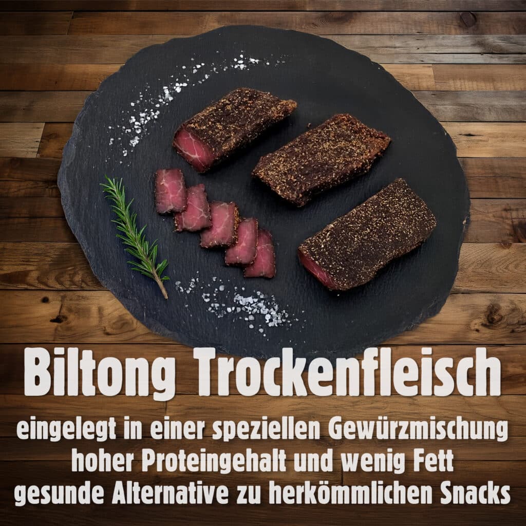 Biltong Trockenfleisch SchwarzHandel Krefeld