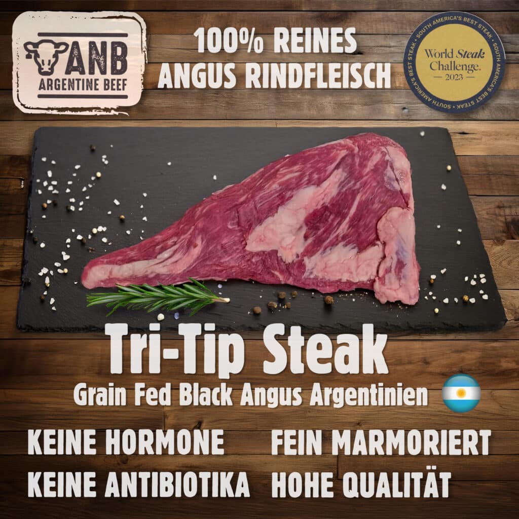 Tri-Tip Steak Grain Fed Black Angus Argentinien Azul Natural Beef